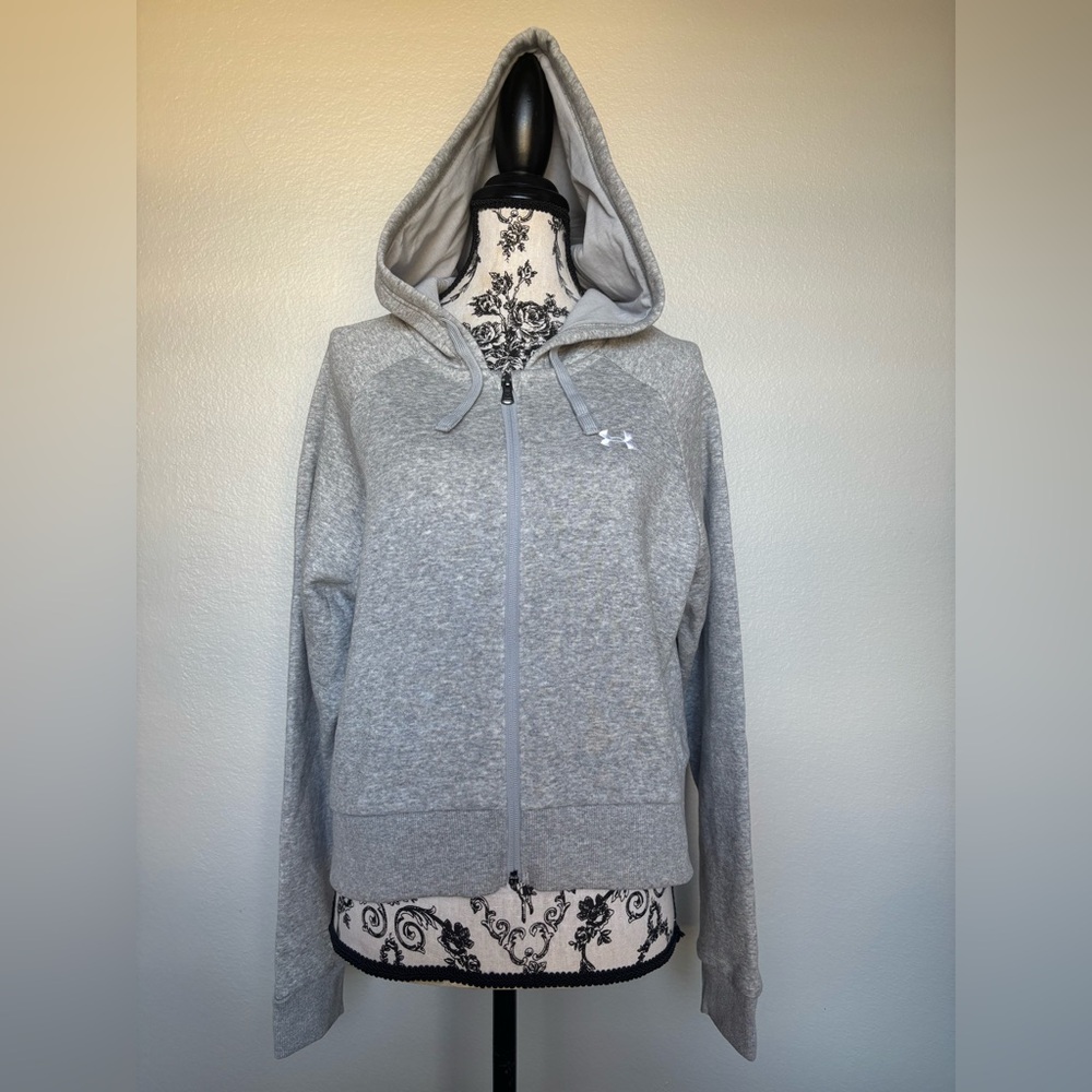Under Armour Light Gray Full-Zip Hoodie - Picture 7 of 10